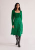 Paisie Dalmatian Print Midi Skirt in Green